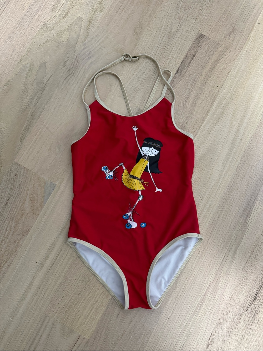 Little Marc Jacobs Red One-Piece Swimsuit Size 6 Years